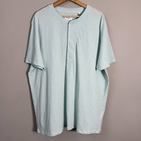 Billy Reid Short Sleeve Organic Cotton Henley Tee T-Shirt Mens XXL Pale Blue NWT - Picture 5 of 16